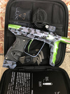 Used DLX Luxe X Paintball Gun - Urban Camo with Lime Accents