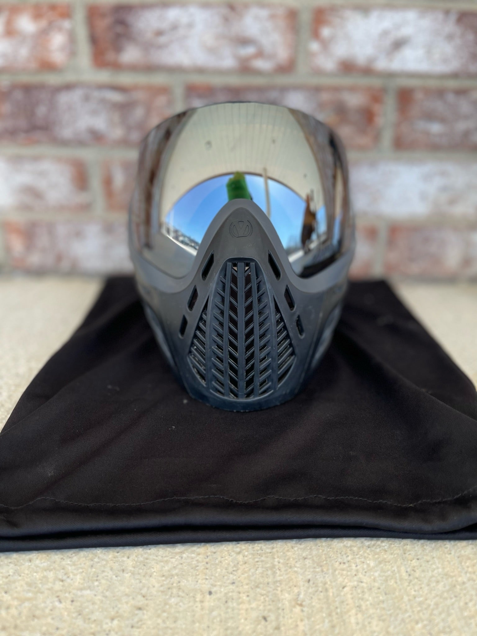 Used Virtue Vio Ascend Paintball Mask - Black with Soft Goggle Bag