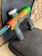 Used Planet Eclipse Emek 100 Paintball Gun - Green - Custom Body w/ Fang Trigger w/ Freak XL Barrel Kit, Hair 45 Trigger Valve, POPS ASA