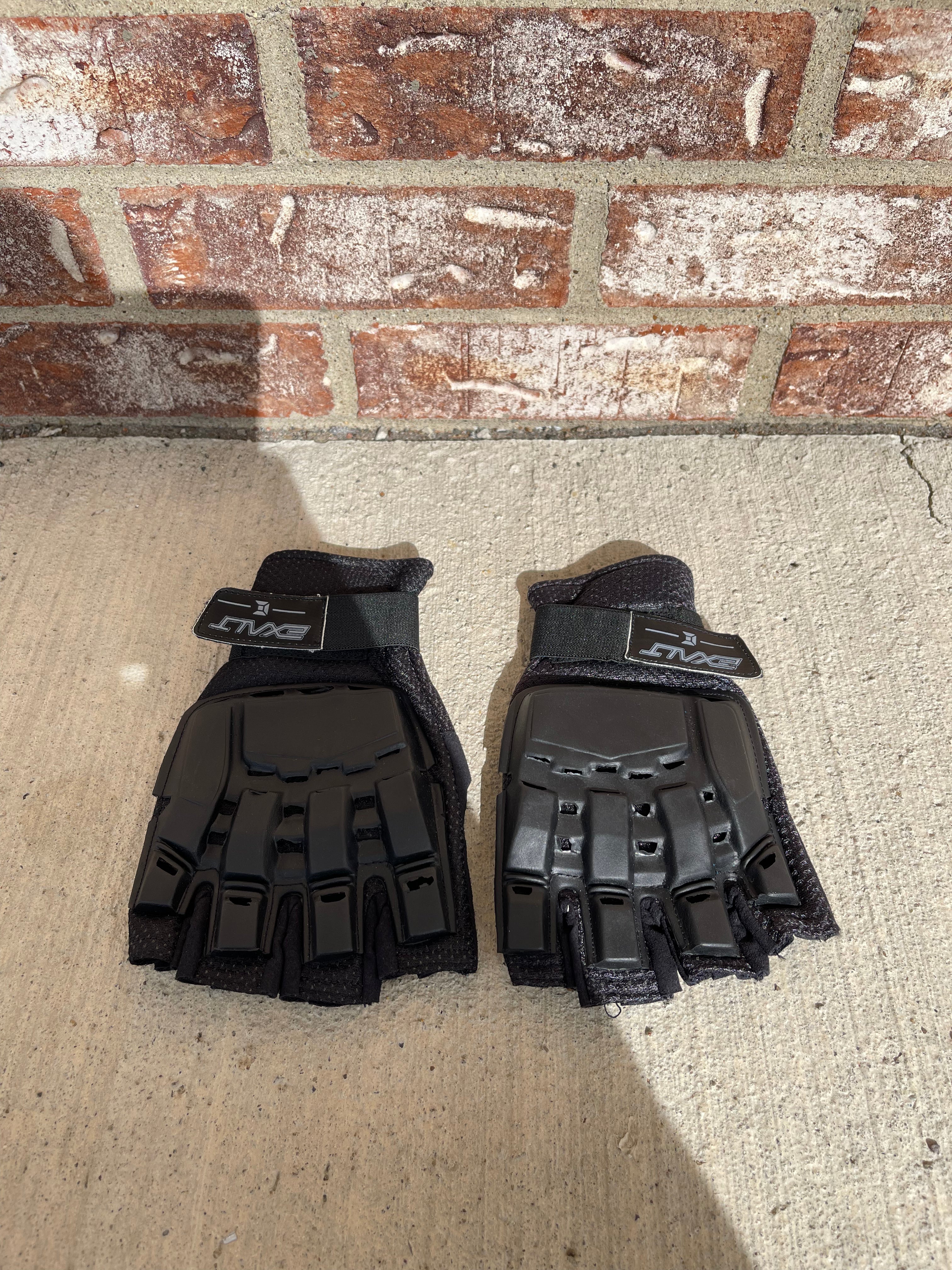 Used Exalt Half Finger Tactical Gloves - Black - L/XL