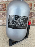 Used Infamous Air Tank 68/4500 Paintball Tank - Air Pattern - w/ Standard Reg - Silver/Black