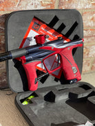 Used Planet Eclipse LV1.6 Paintball Gun - Black / Red w/ Red Grip Kit