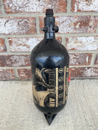 Used Infamous 80/4500 Skeleton Air Paintball Tank - Black / Gold w/ Ninja Standard Regulator