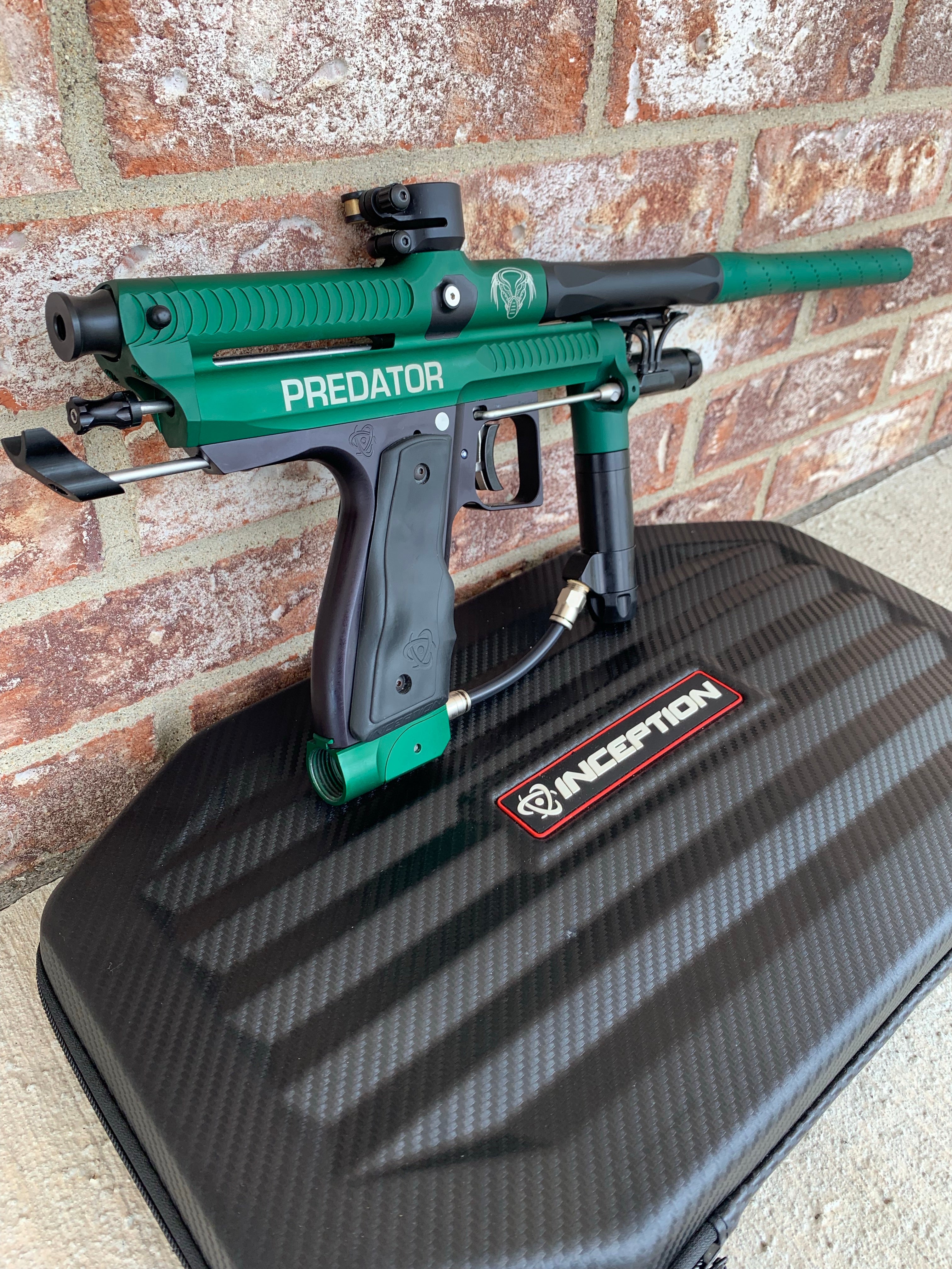 Used Inception Predator Autococker Paintball Marker- Dark Green