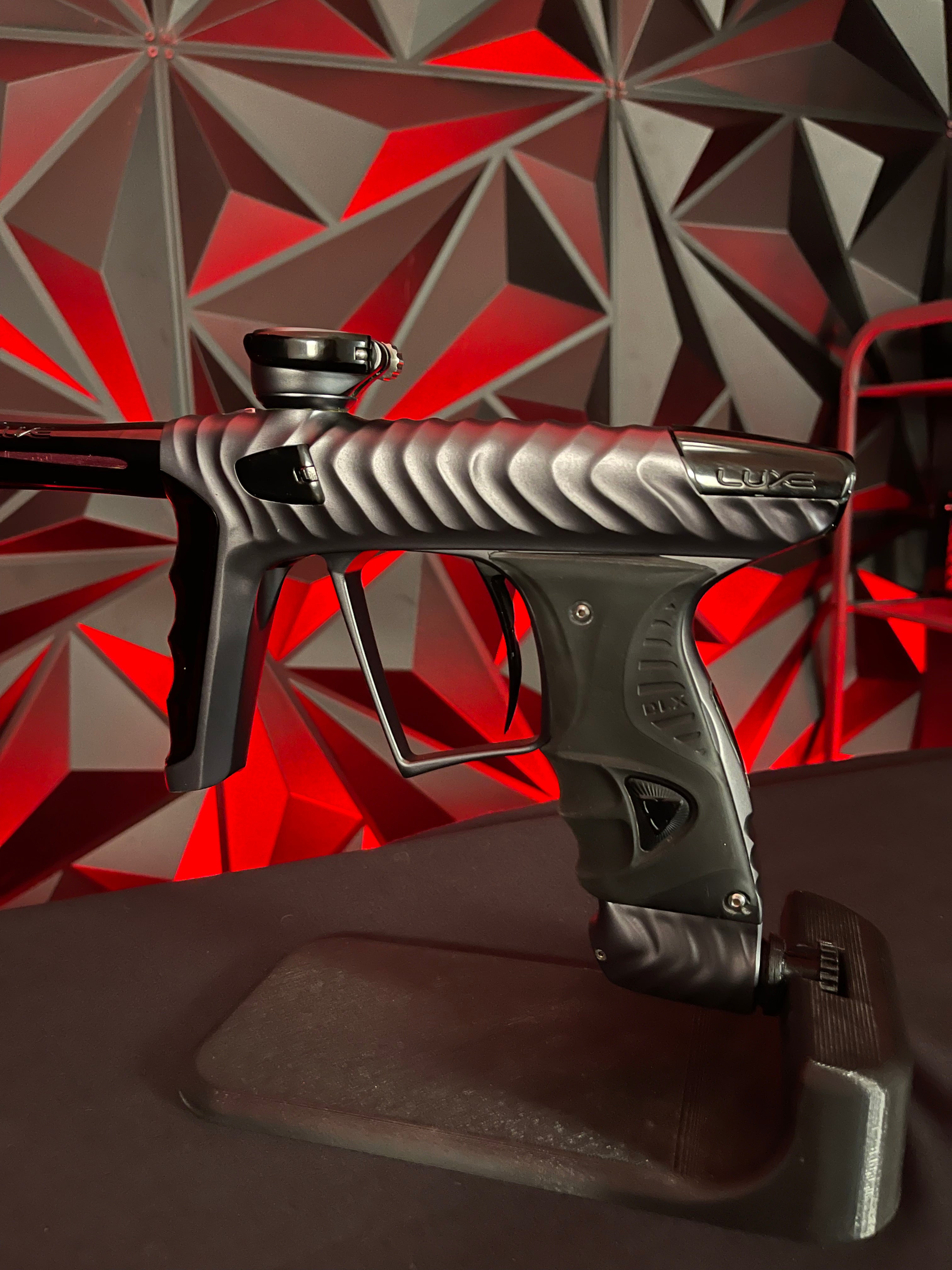 Used DLX Luxe X/HK Army Ripper Paintball Gun - Dust Pewter/ Polished B ...