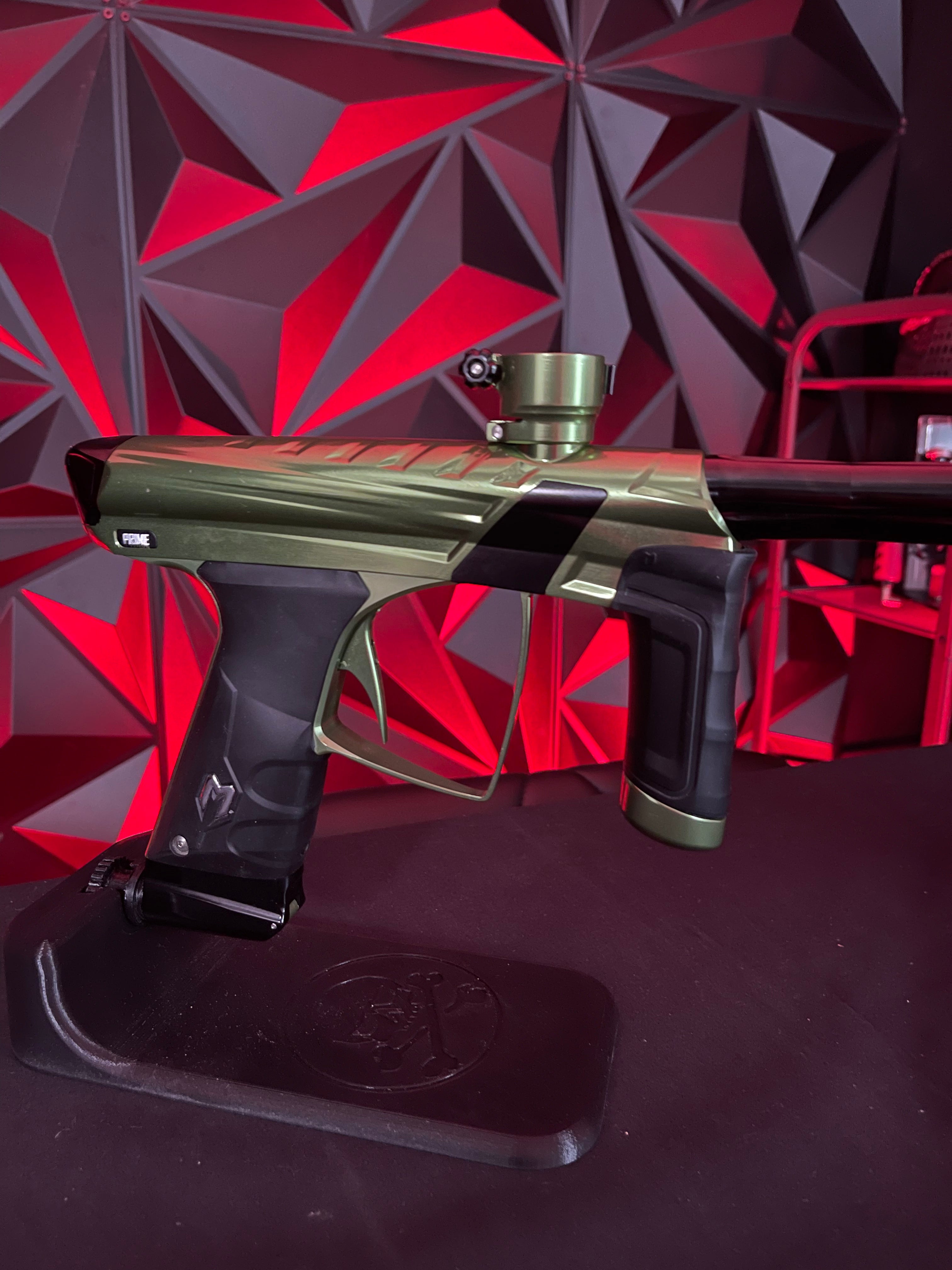 Used MacDev Prime XTS Paintball Gun - Polished Olive – Punishers Paintball
