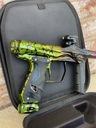 Used Shocker Amp Paintball Gun - Reactor Lime Splash with MATCHING CC Frame & Valve