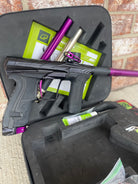 Used Planet Eclipse/HK Army CS2 Pro Invader Paintball Gun - Black/Purple w/ 3 FL Backs