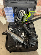 Used DLX Luxe Ice Paintball Gun - LE Mutiny Dust Black w/ Black and Green Grip Kit, Deuce Trigger