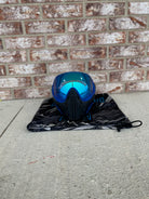 Used Virtue Vio Ascend Paintball Mask - Black/Blue w/ Soft Goggle Bag and Clear Lens