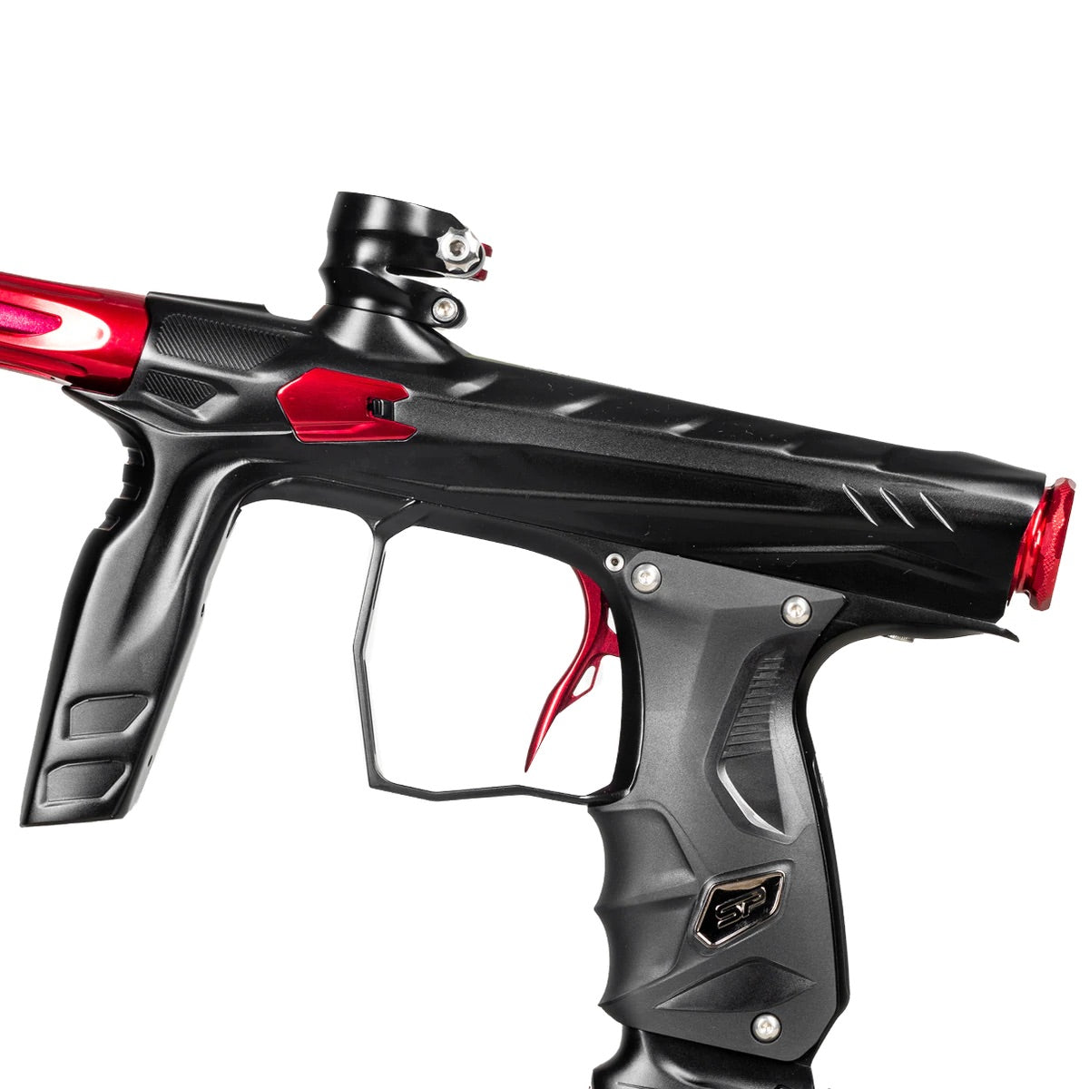 HK Army Shocker AMP Paintball Gun - Dust Black / Polished Red