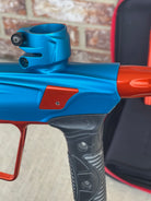 Used Empire Vanquish GT Paintball Maker - Blue/Orange w/ Full Barrel Kit