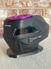 Used Virtue Spire IV 280 Paintball Loader - Black w/ Purple EVO Speed feed