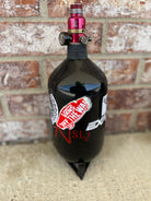 Used Ninja SL2 77/4500 Paintball Tank - Black w/ Red w/ Dark Lava ProV2 Ultralite Reg