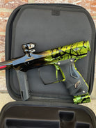 Used Shocker Amp Paintball Gun - Reactor Lime Splash with MATCHING CC Frame & Valve