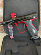 Used Smart Parts Shocker RSX Paintball Marker- Gloss Black w/Red Accents and Red/Black Swirl Exalt Front Grip