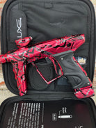 Used DLX HK Army A51 Luxe X Paintball Gun - Red w/ Black & Grey Splash