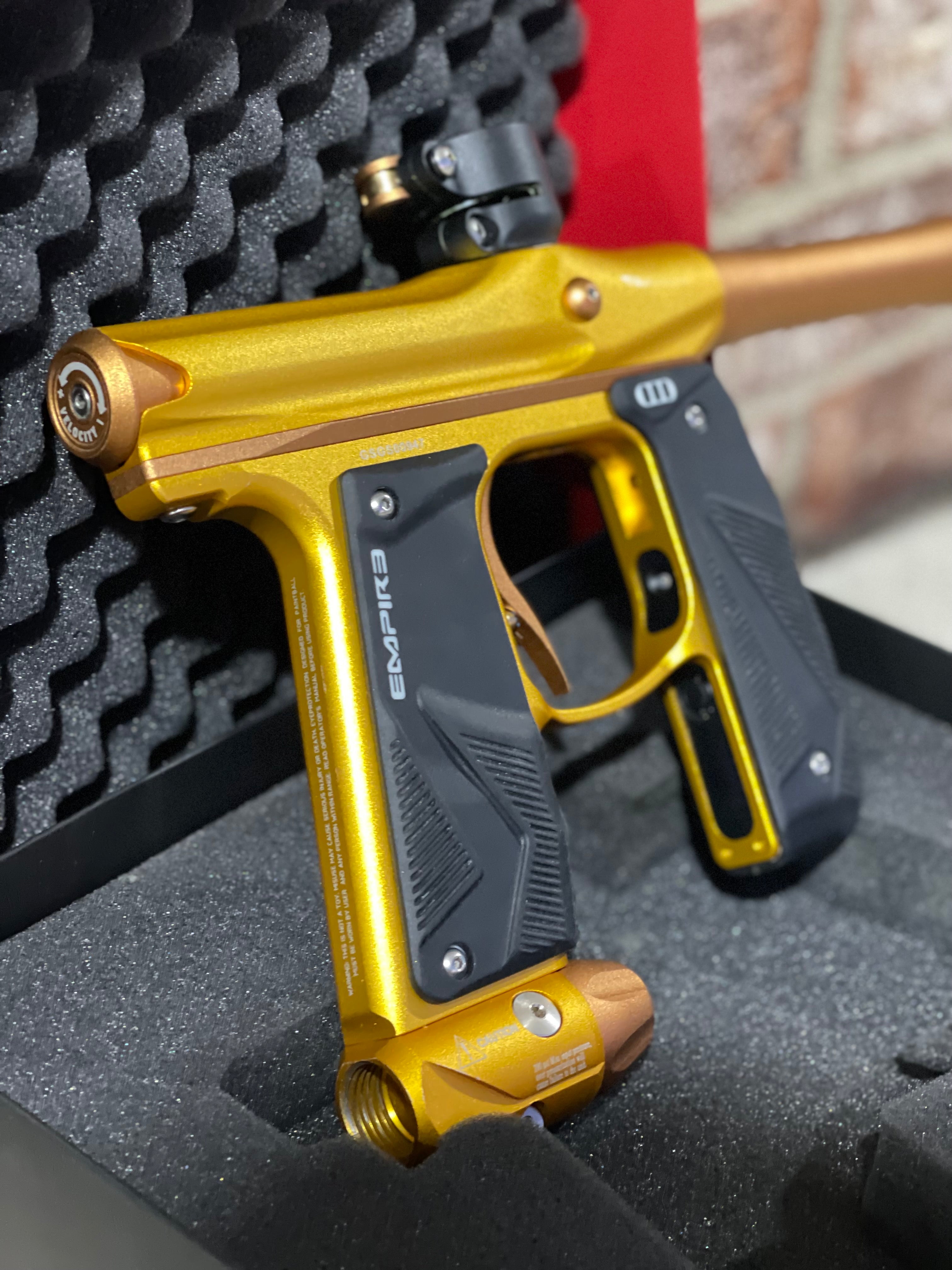 Used Empire Mini GS Paintball Gun - Gold / Bronze