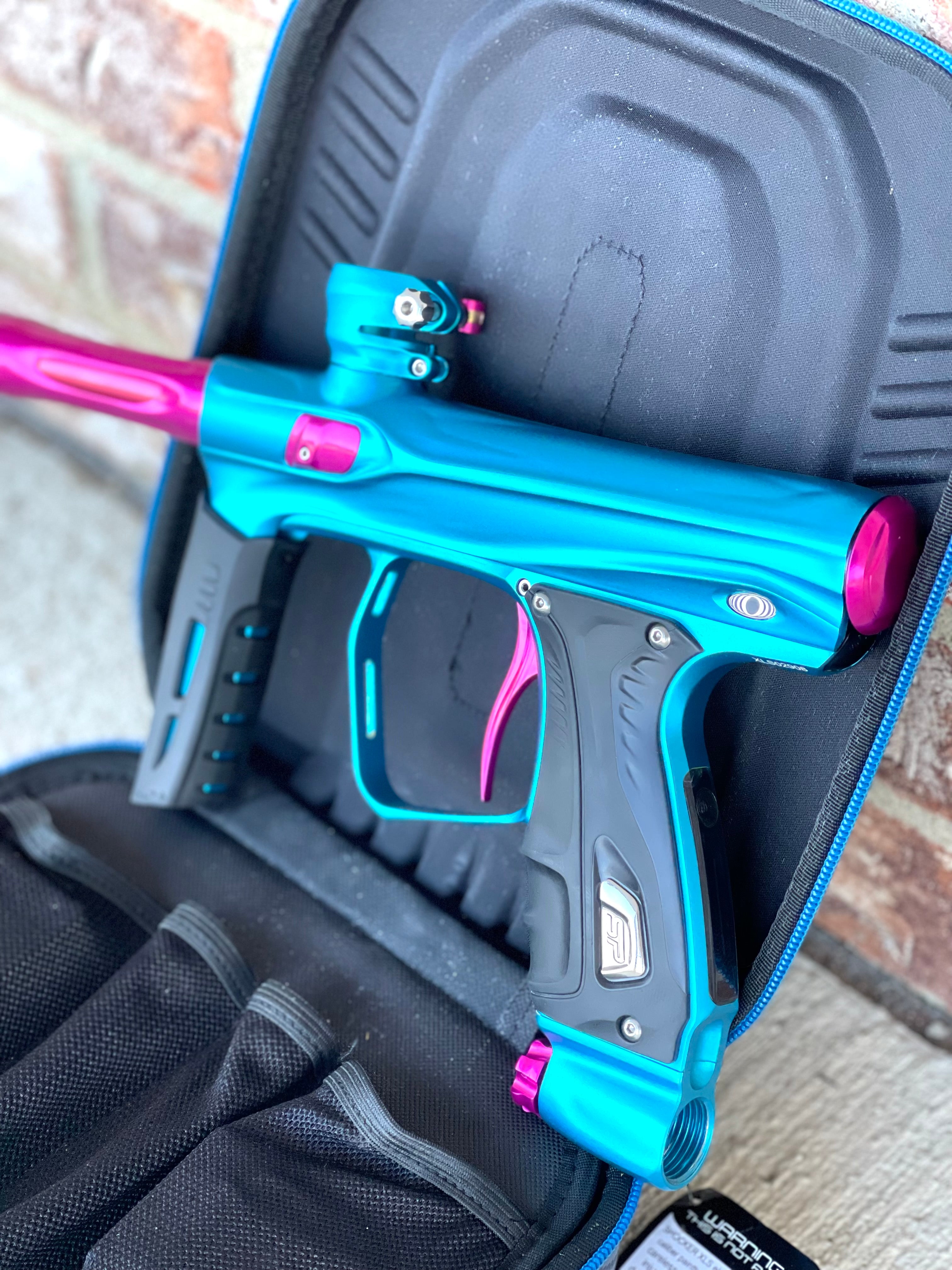 Used Shocker XLS Paintball Gun - Dust Teal / Gloss Pink (Cotton Candy)