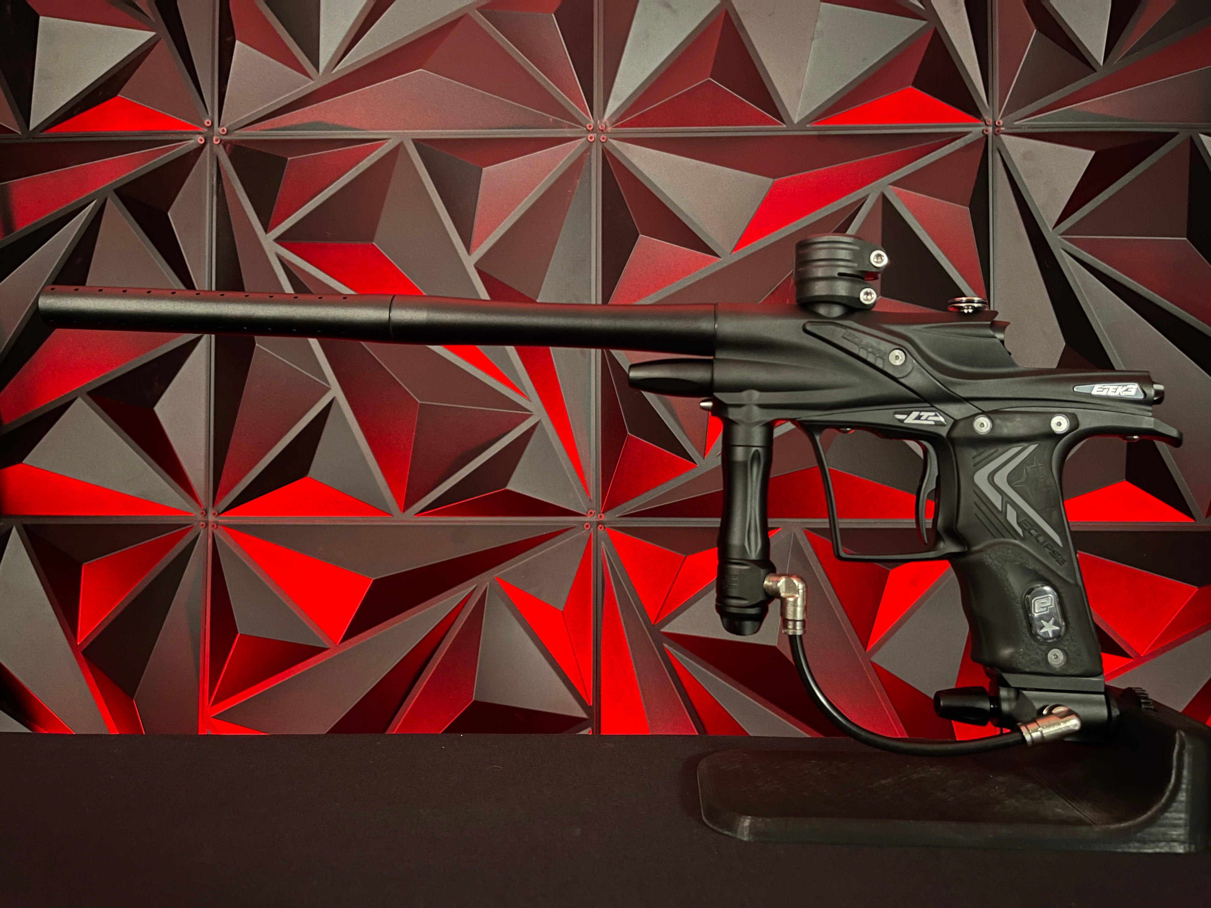 Used Eclipse Etek 3 LT Paintball Gun Black Punishers Paintball