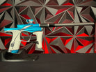 Used Planet Eclipse Lv1.6 Paintball Gun - Zircon (Teal / Grey) w/ White Grip Kit & 1R Deuce Trigger