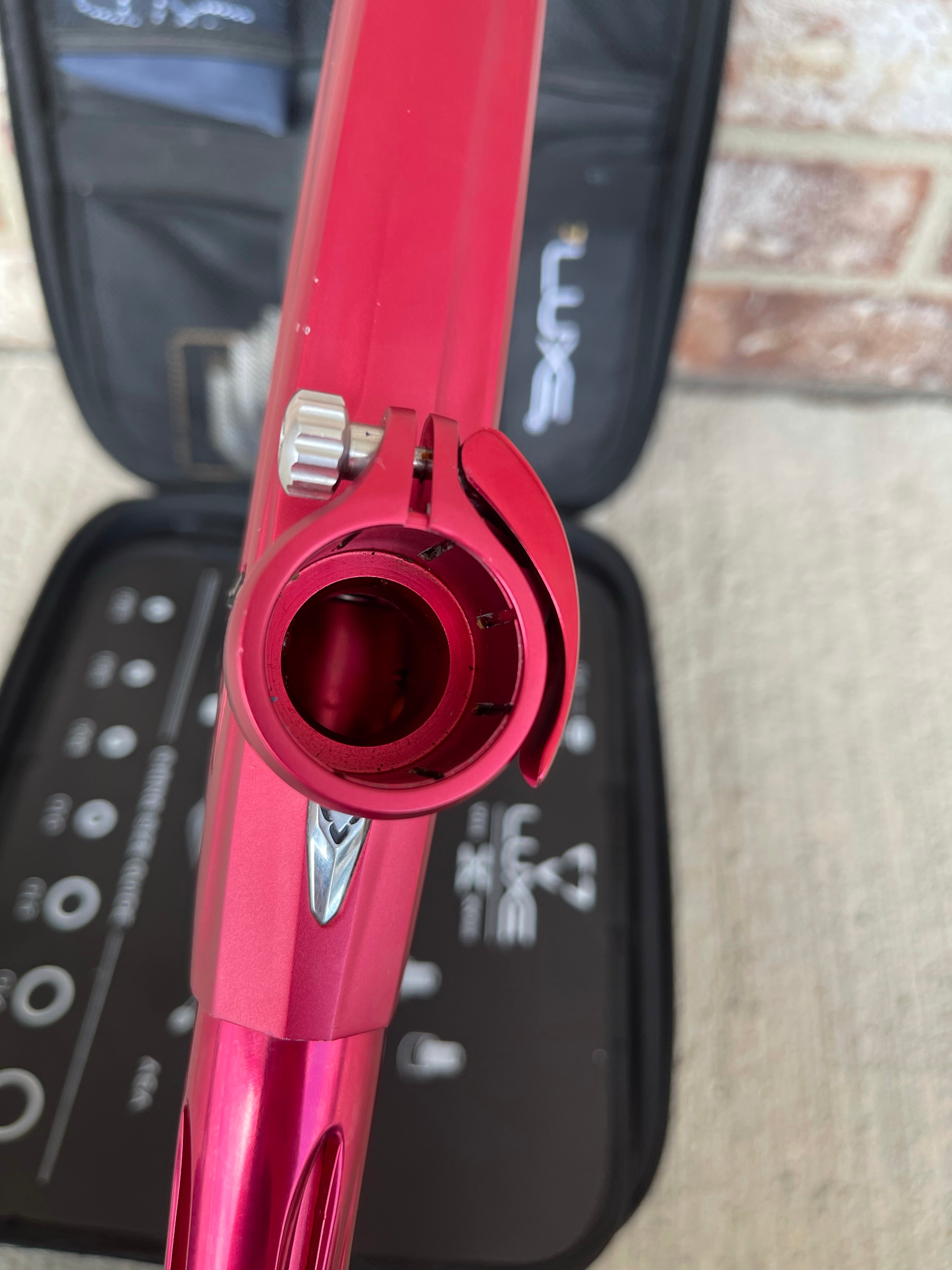 Used DLX Luxe X Paintball Gun - Dust Red / Gloss Red