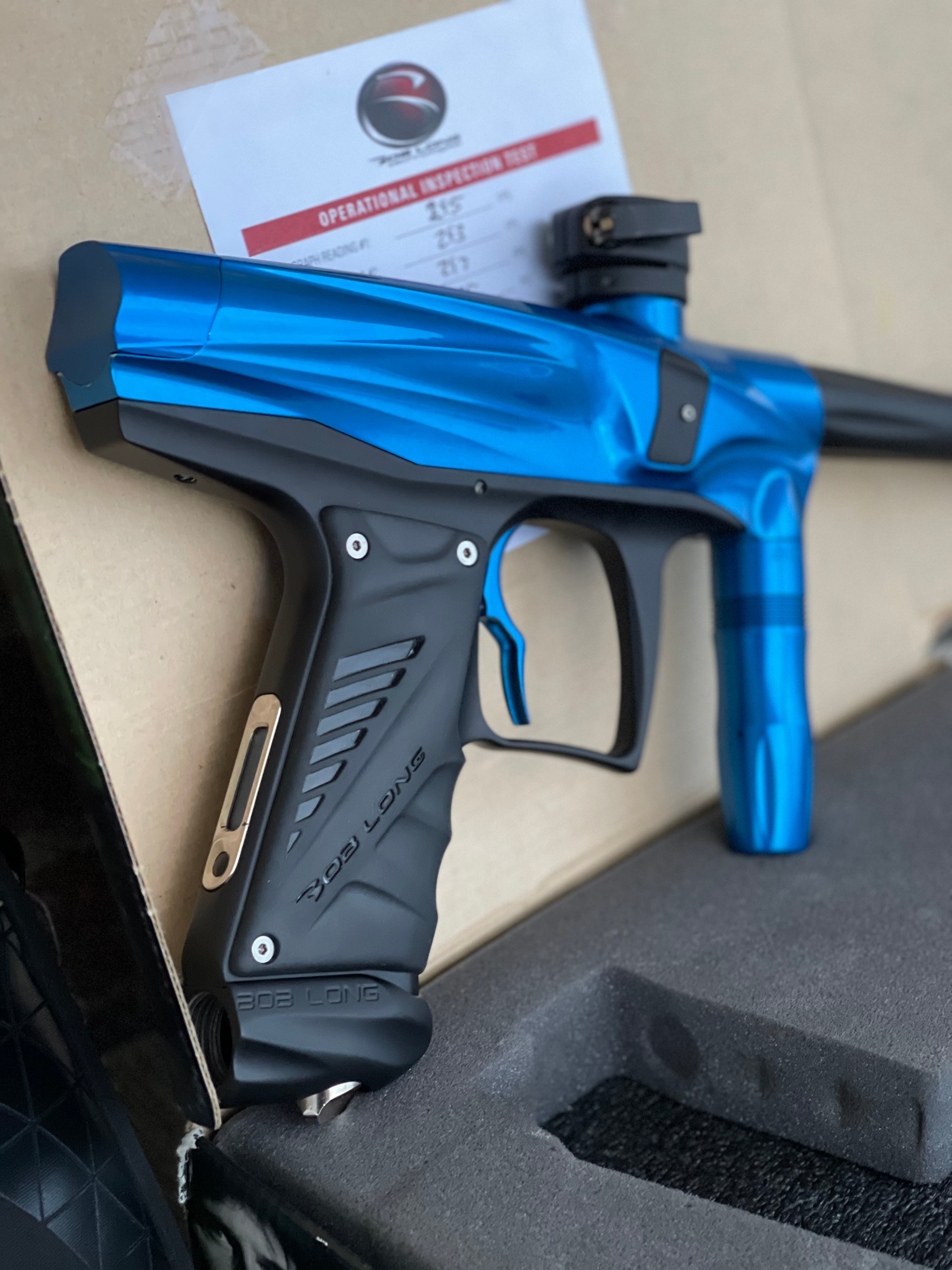 Used Bob Long Vcom Paintball Marker - Gloss Blue / Matte Black