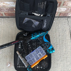 Used DLX Luxe Ice Paintball Gun - Blue Galaxy