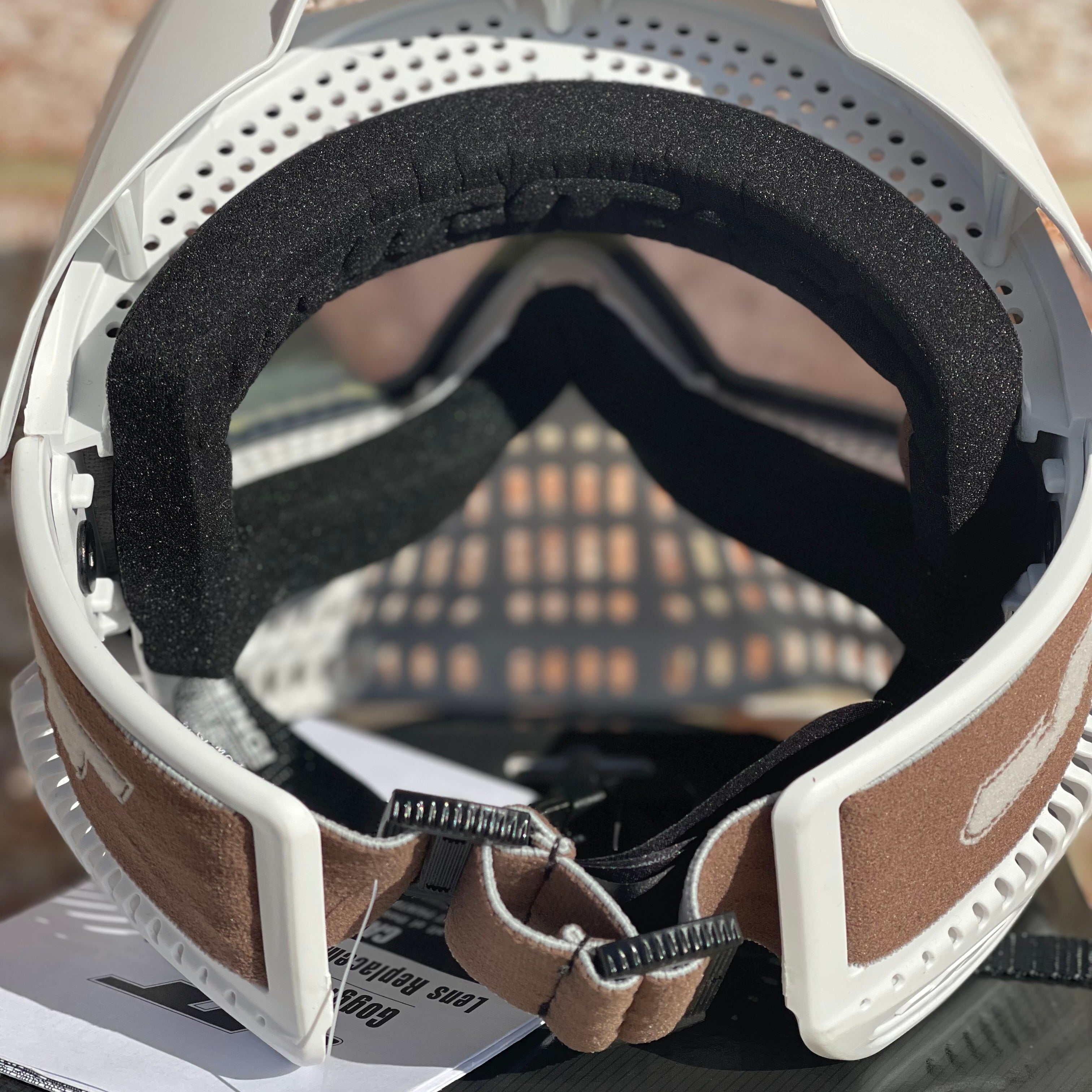 Used JT Proflex Paintball Mask - LE White w/Goggle Bag