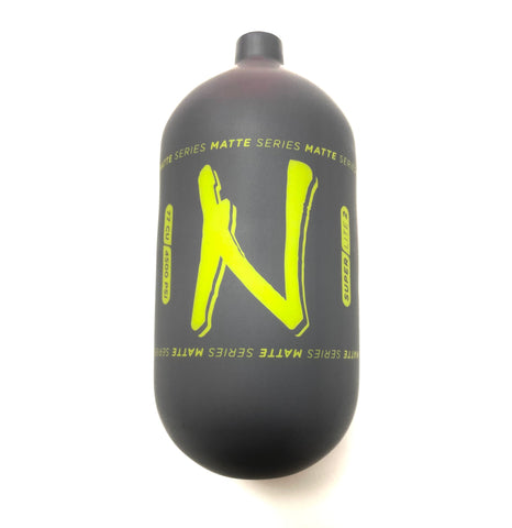 Ninja SL2 77/4500 "Matte Series" Carbon Fiber Paintball Tank BOTTLE ONLY - Grey/Lime