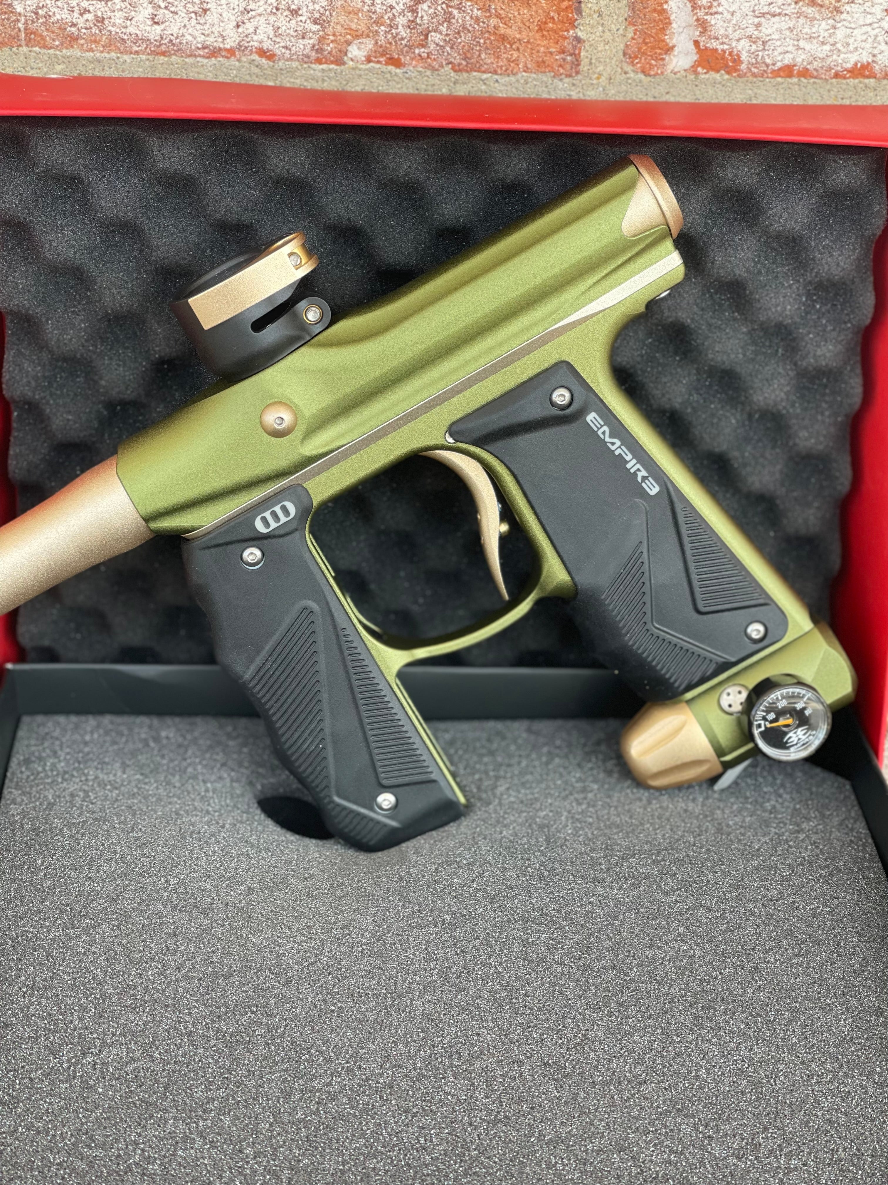 Used Empire Mini GS Paintball Gun - Olive/Gold