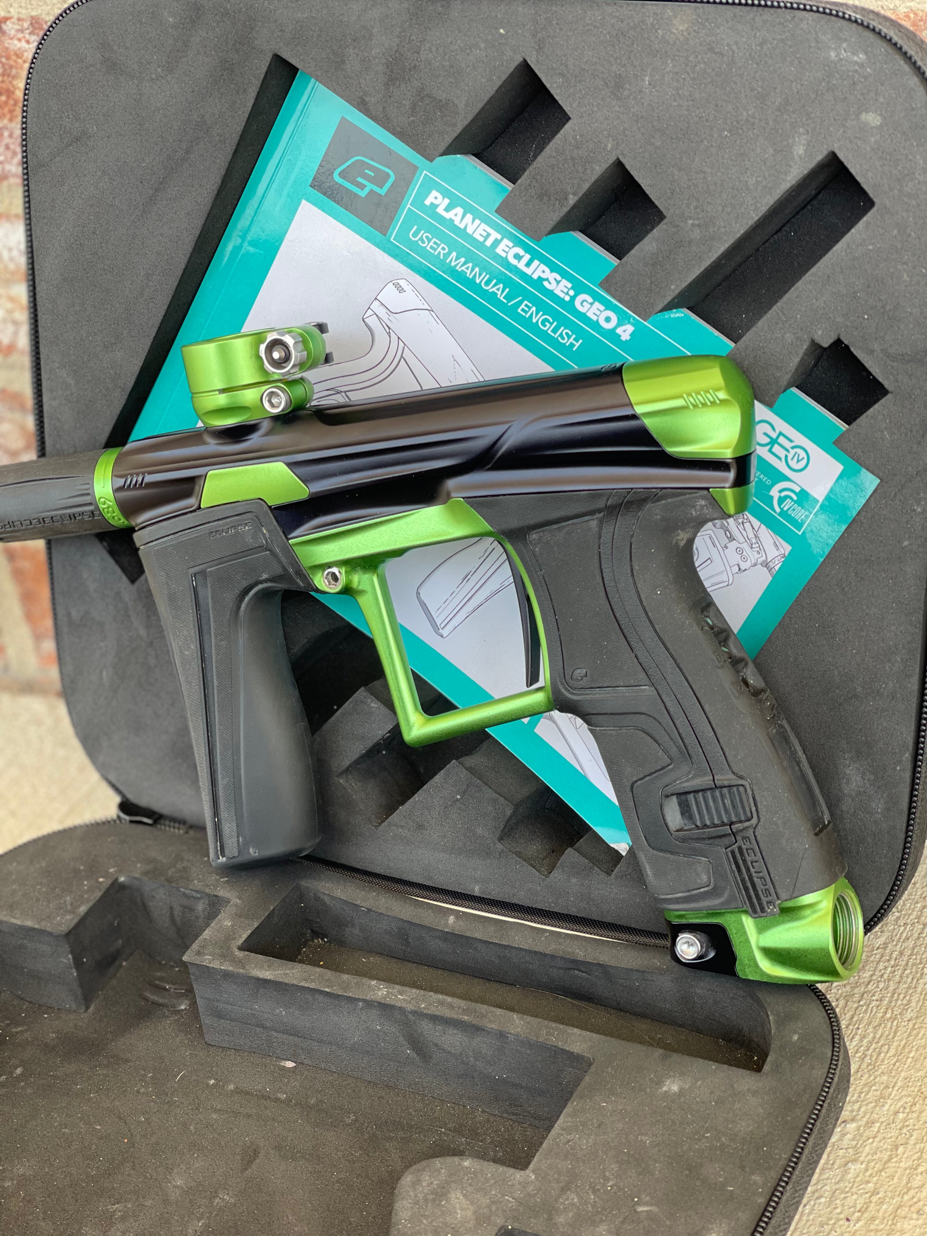 Used Eclipse Geo 4 Paintball Gun Emerald Punishers Paintball