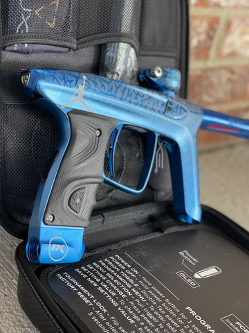 Used DLX Luxe TM40 Paintball Gun - Blue Custom Laser Engraving