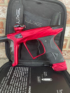 Used HK Army DLX Luxe X A51 Paintball Gun - Dust Red/Polished Black w/Infamous Deuce Trigger & Carbon IC Barrel