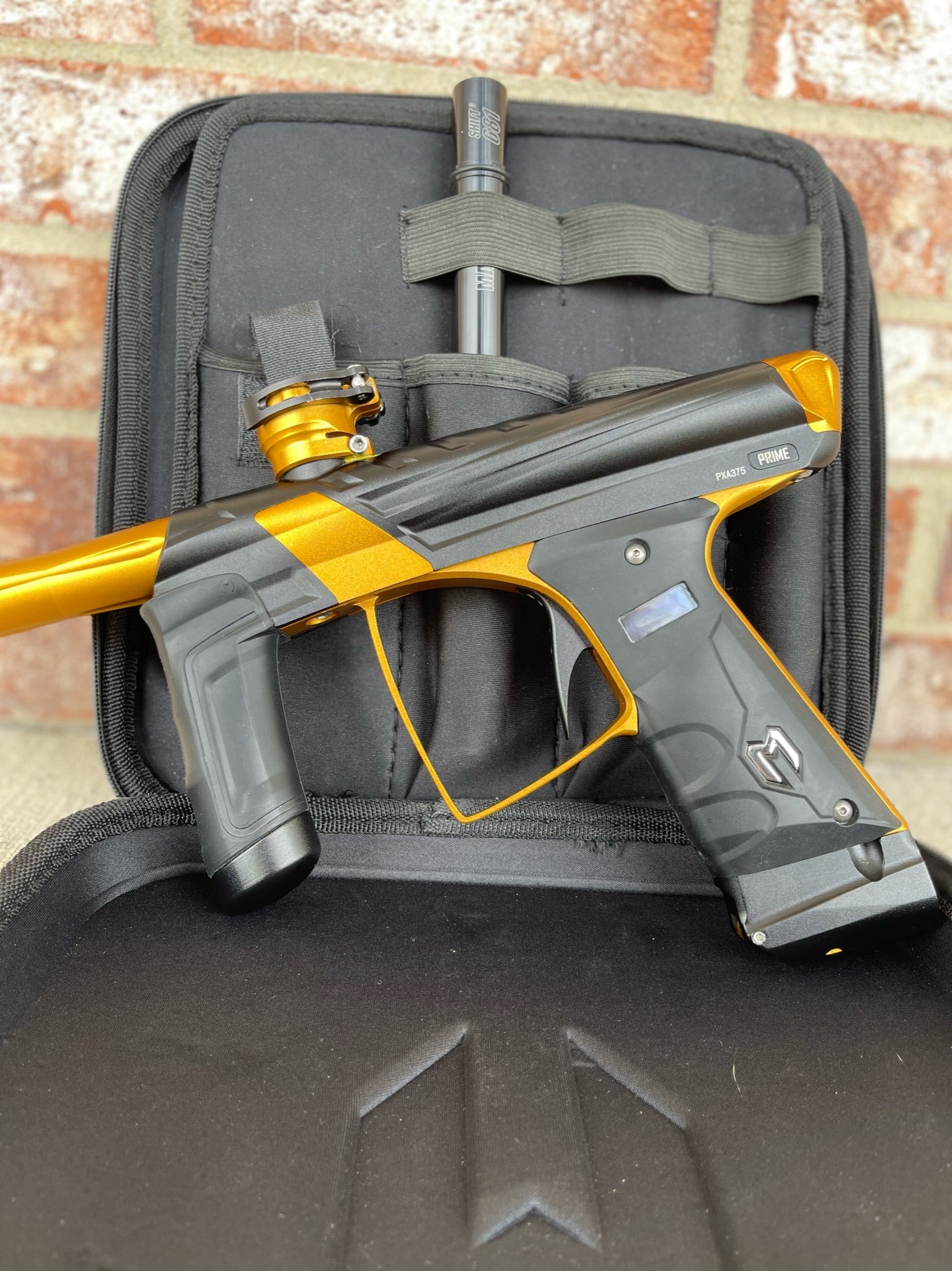 Used MacDev Prime XTS Paintball Gun - Dust Black/Gold