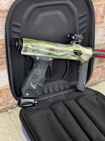 Used Shocker Amp Paintball Gun - JT Edition Scrambles Green w/ SSC Soft Tip Bolt and SSC Deuce Trigger