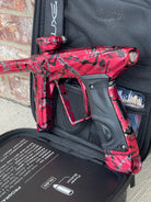 Used DLX HK Army A51 Luxe X Paintball Gun - Red w/ Black & Grey Splash