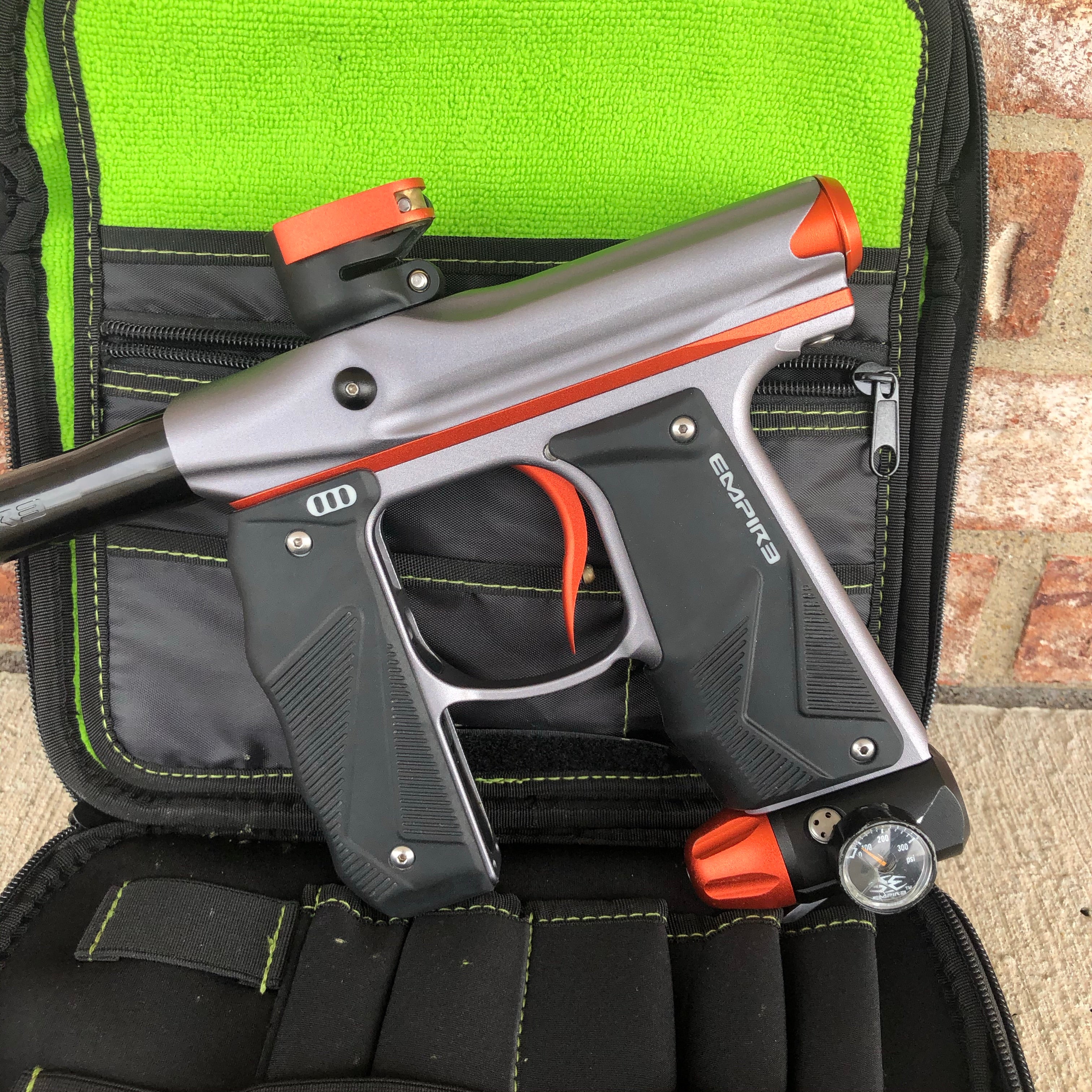 Used Empire Mini GS Paintball Gun- Grey/Organge