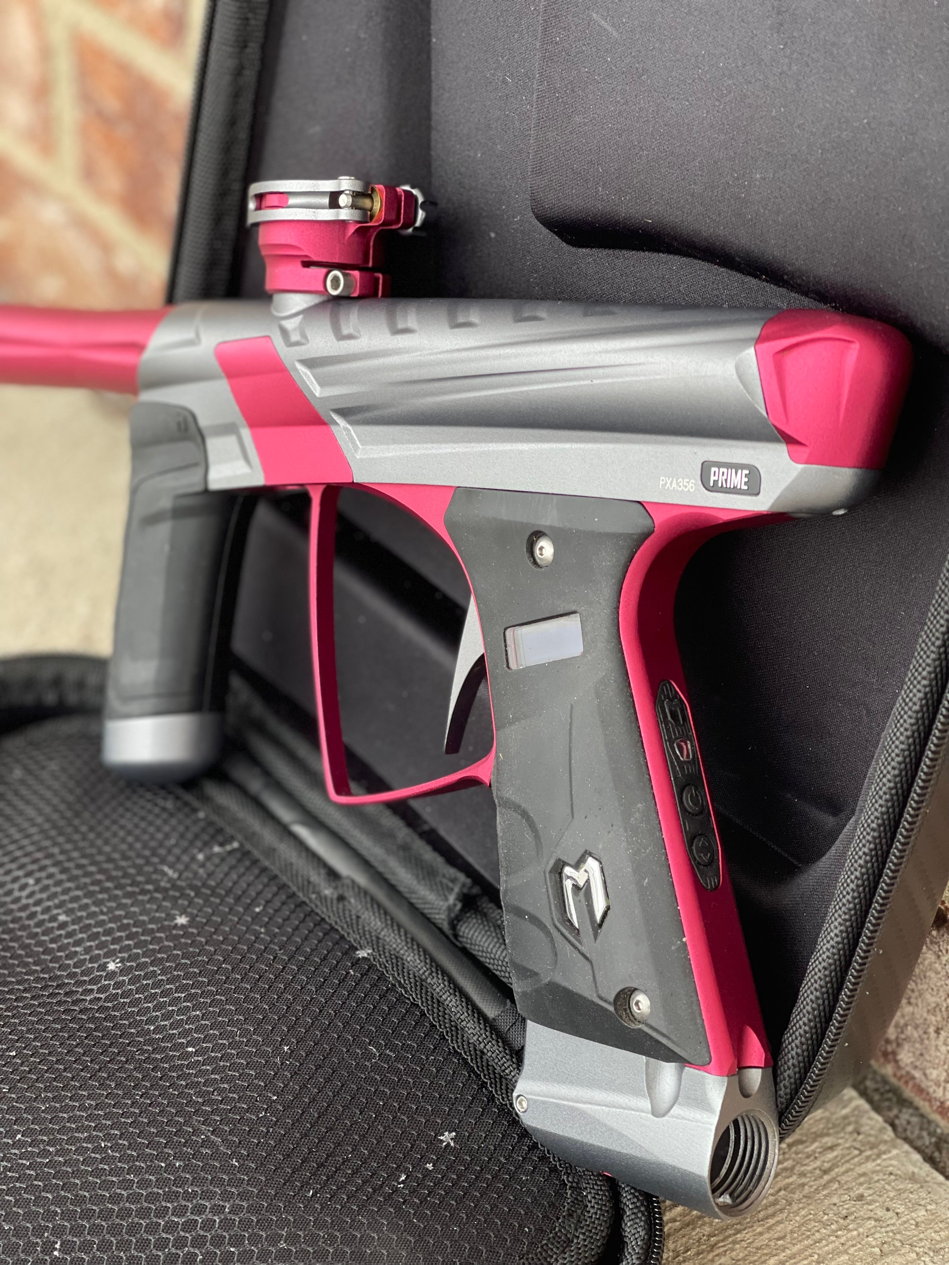 Macdev Used MacDev Prime XTS Paintball Gun - Dust Grey / Dust Red w/ addition