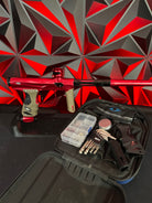 Used Shocker Amp Paintball Gun - Red w/ Earth Grip Kit & Black Grip Kit