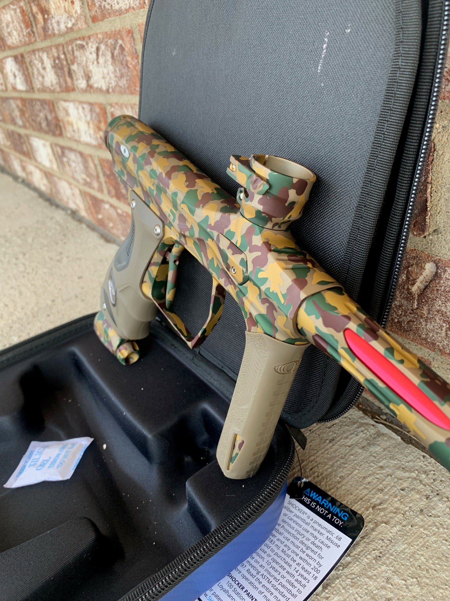 Used SP Shocker Amp Paintball Gun - LE Woodland Camo #9