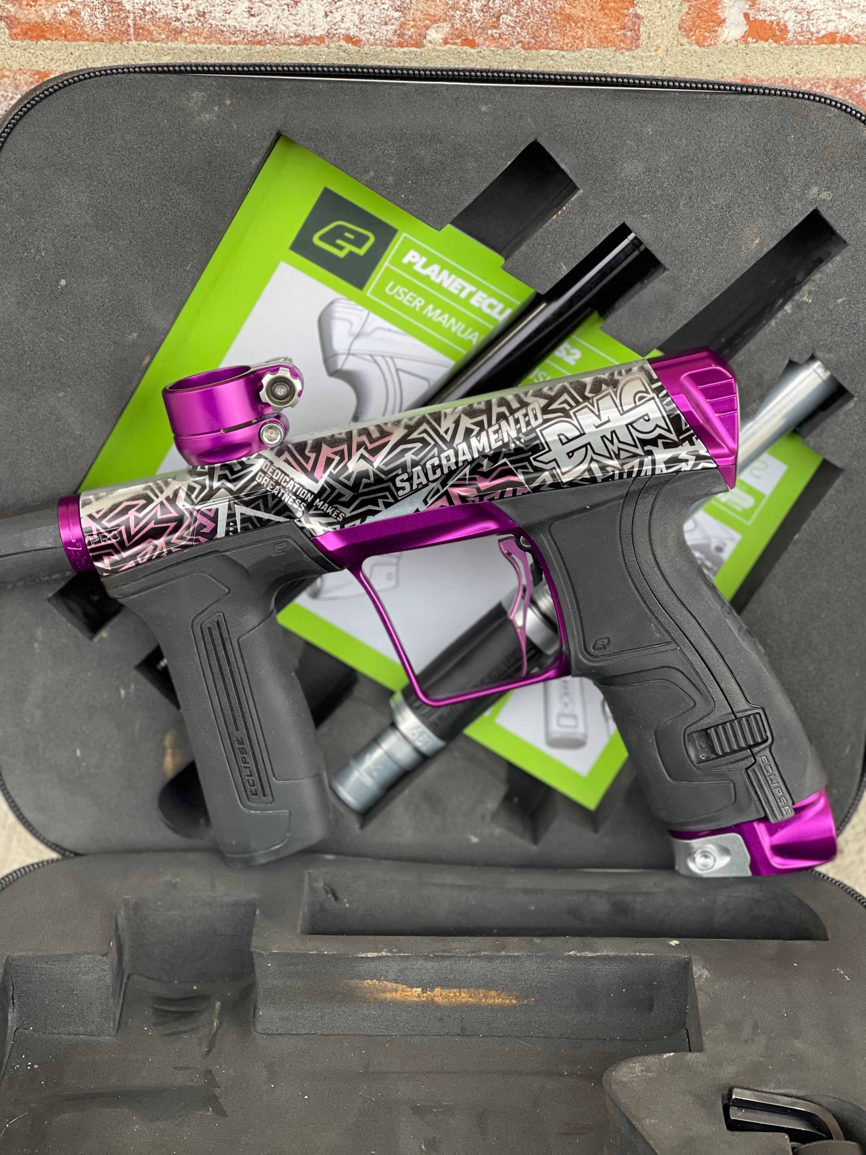 Used Eclipse CS2 Pro Paintball Gun SAC DMG w/ Infamous Deuce