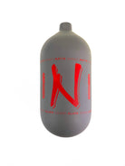 Ninja SL2 77/4500 "Matte Series" Carbon Fiber Paintball Tank BOTTLE ONLY - Grey/Red