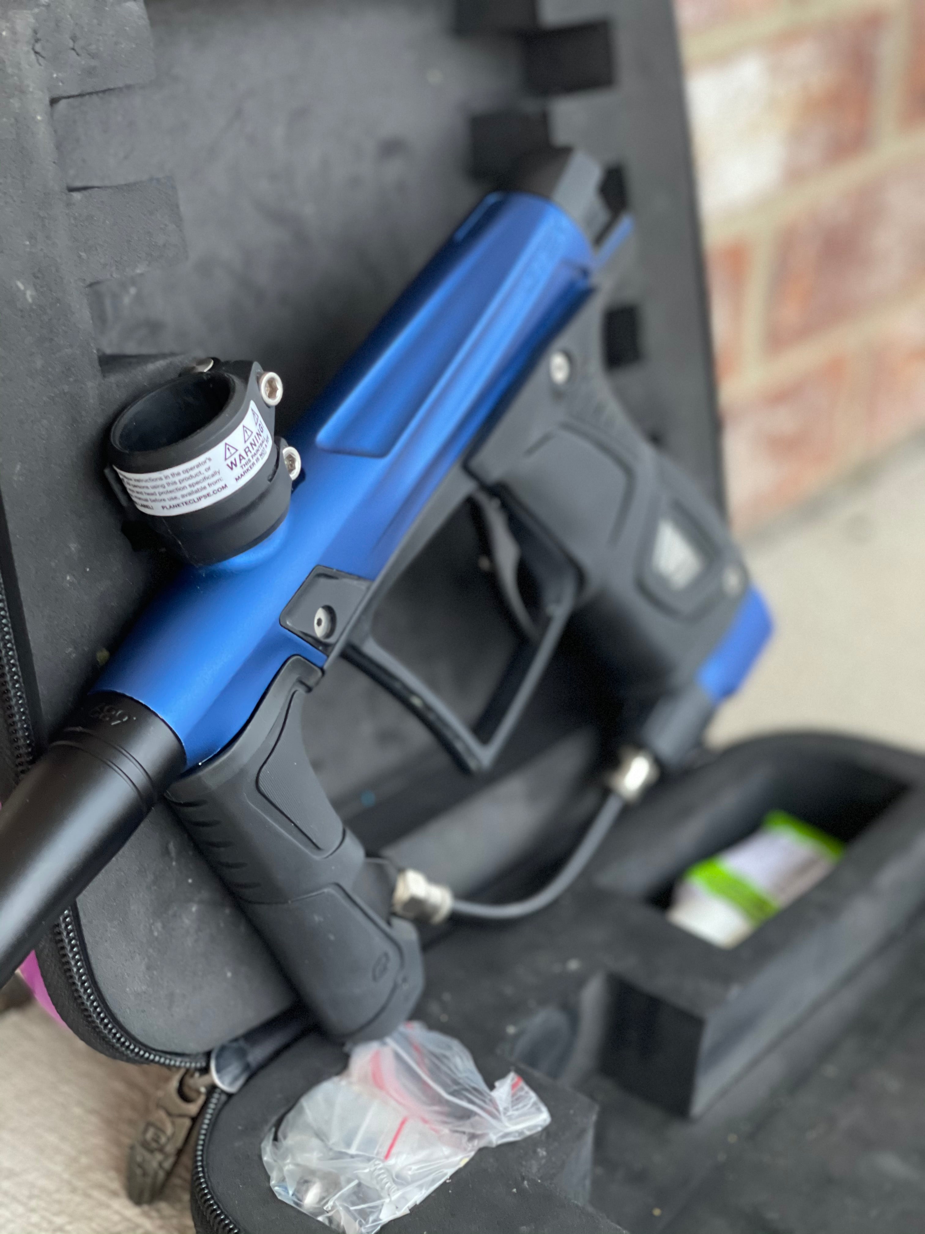 Used Planet Eclipse Gtek OLED Paintball Marker- Blue / Black