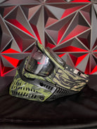Used JT Proflex Paintball Mask - Tiger Stripe Camo Skirt w/Tiger Stripe Camo Frame & Soft Goggle Bag
