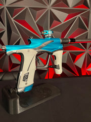 Used Planet Eclipse Lv1.6 Paintball Gun - Zircon (Teal / Grey) w/ White Grip Kit & 1R Deuce Trigger