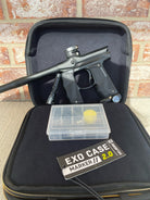 Used Empire Mini GS Paintball Gun - Black w/ 2 Piece Barrel & HK Army Exo 2.0 Marker Case