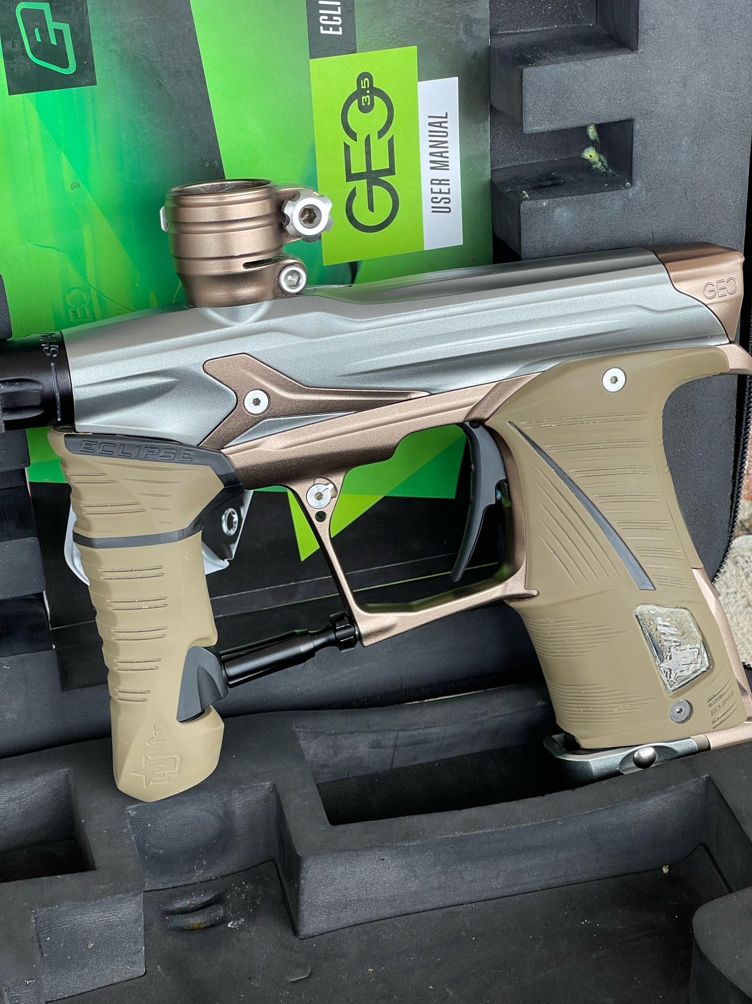 Used Planet Eclipse Geo 3.5 Paintball Gun - Combat 3 w/Tan Grips