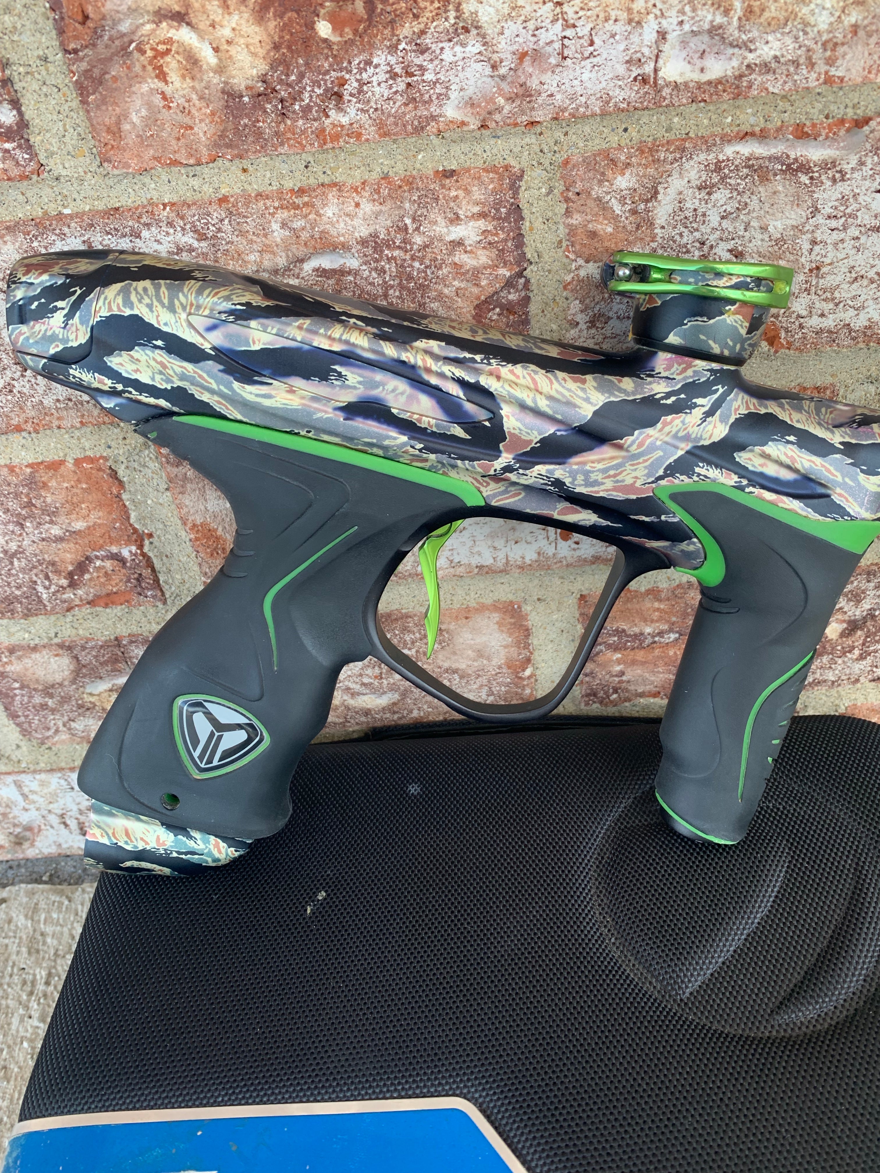 Used Dye M2 Paintball Marker- PGA Tiger Stripe/Lime