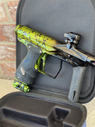 Used Shocker Amp Paintball Gun - Reactor Lime Splash with MATCHING CC Frame & Valve